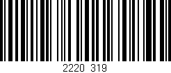 Código de barras (EAN, GTIN, SKU, ISBN): '2220/319'
