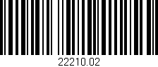 Código de barras (EAN, GTIN, SKU, ISBN): '22210.02'