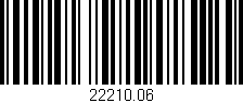 Código de barras (EAN, GTIN, SKU, ISBN): '22210.06'