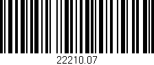 Código de barras (EAN, GTIN, SKU, ISBN): '22210.07'