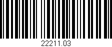 Código de barras (EAN, GTIN, SKU, ISBN): '22211.03'