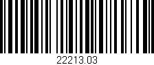 Código de barras (EAN, GTIN, SKU, ISBN): '22213.03'