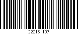 Código de barras (EAN, GTIN, SKU, ISBN): '22216/107'