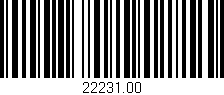 Código de barras (EAN, GTIN, SKU, ISBN): '22231.00'