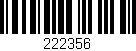 Código de barras (EAN, GTIN, SKU, ISBN): '222356'