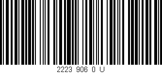 Código de barras (EAN, GTIN, SKU, ISBN): '2223_906_0_U'
