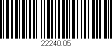 Código de barras (EAN, GTIN, SKU, ISBN): '22240.05'