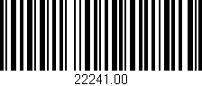 Código de barras (EAN, GTIN, SKU, ISBN): '22241.00'