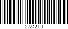 Código de barras (EAN, GTIN, SKU, ISBN): '22242.00'