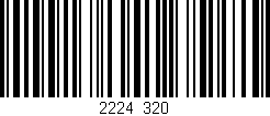 Código de barras (EAN, GTIN, SKU, ISBN): '2224/320'