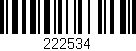 Código de barras (EAN, GTIN, SKU, ISBN): '222534'