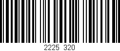 Código de barras (EAN, GTIN, SKU, ISBN): '2225/320'