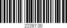 Código de barras (EAN, GTIN, SKU, ISBN): '22267.00'
