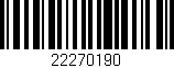Código de barras (EAN, GTIN, SKU, ISBN): '22270190'
