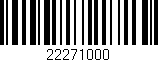 Código de barras (EAN, GTIN, SKU, ISBN): '22271000'