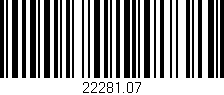 Código de barras (EAN, GTIN, SKU, ISBN): '22281.07'