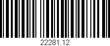 Código de barras (EAN, GTIN, SKU, ISBN): '22281.12'