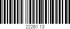 Código de barras (EAN, GTIN, SKU, ISBN): '22281.13'