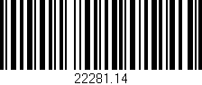 Código de barras (EAN, GTIN, SKU, ISBN): '22281.14'