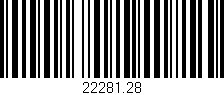 Código de barras (EAN, GTIN, SKU, ISBN): '22281.28'