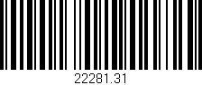 Código de barras (EAN, GTIN, SKU, ISBN): '22281.31'