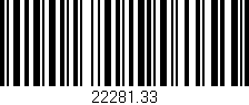 Código de barras (EAN, GTIN, SKU, ISBN): '22281.33'