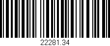 Código de barras (EAN, GTIN, SKU, ISBN): '22281.34'