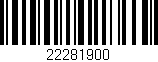 Código de barras (EAN, GTIN, SKU, ISBN): '22281900'