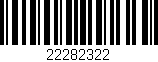 Código de barras (EAN, GTIN, SKU, ISBN): '22282322'