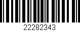 Código de barras (EAN, GTIN, SKU, ISBN): '22282343'