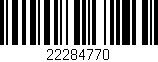 Código de barras (EAN, GTIN, SKU, ISBN): '22284770'