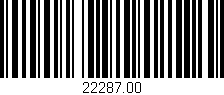 Código de barras (EAN, GTIN, SKU, ISBN): '22287.00'