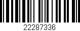 Código de barras (EAN, GTIN, SKU, ISBN): '22287336'
