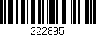 Código de barras (EAN, GTIN, SKU, ISBN): '222895'