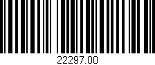 Código de barras (EAN, GTIN, SKU, ISBN): '22297.00'