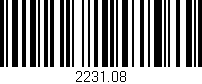 Código de barras (EAN, GTIN, SKU, ISBN): '2231.08'