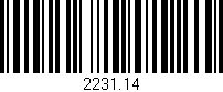 Código de barras (EAN, GTIN, SKU, ISBN): '2231.14'
