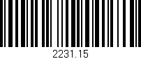 Código de barras (EAN, GTIN, SKU, ISBN): '2231.15'