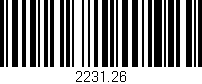 Código de barras (EAN, GTIN, SKU, ISBN): '2231.26'