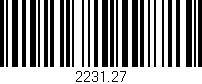 Código de barras (EAN, GTIN, SKU, ISBN): '2231.27'
