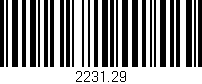Código de barras (EAN, GTIN, SKU, ISBN): '2231.29'