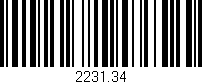 Código de barras (EAN, GTIN, SKU, ISBN): '2231.34'