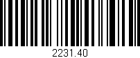 Código de barras (EAN, GTIN, SKU, ISBN): '2231.40'