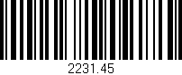 Código de barras (EAN, GTIN, SKU, ISBN): '2231.45'