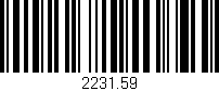 Código de barras (EAN, GTIN, SKU, ISBN): '2231.59'