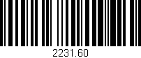 Código de barras (EAN, GTIN, SKU, ISBN): '2231.60'