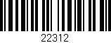 Código de barras (EAN, GTIN, SKU, ISBN): '22312'