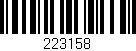 Código de barras (EAN, GTIN, SKU, ISBN): '223158'