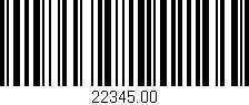 Código de barras (EAN, GTIN, SKU, ISBN): '22345.00'