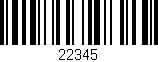 Código de barras (EAN, GTIN, SKU, ISBN): '22345'